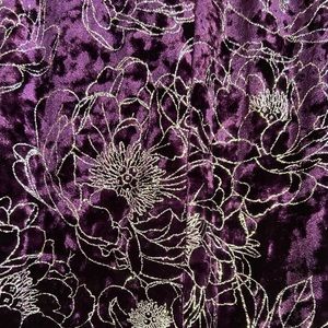 Purple velvet with silver design
